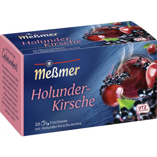 Meßmer Holunder-Kirsche Tee 20ST 55g foodpipe [Lebensmittel-Lieferservice Rostock]