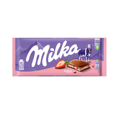 Milka Erdbeer 100g foodpipe [Lebensmittel-Lieferservice Rostock]