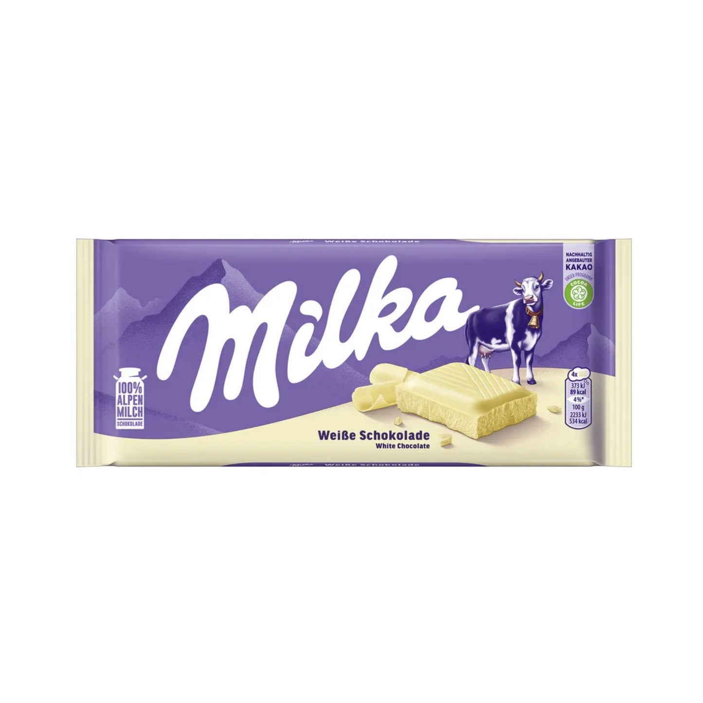 Milka Weiss 100g foodpipe [Lebensmittel-Lieferservice Rostock]