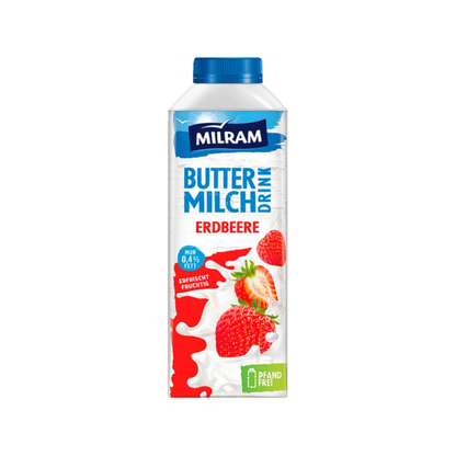 Milram Buttermilch Drink Erdbeer 750g foodpipe [Lebensmittel-Lieferservice Rostock]
