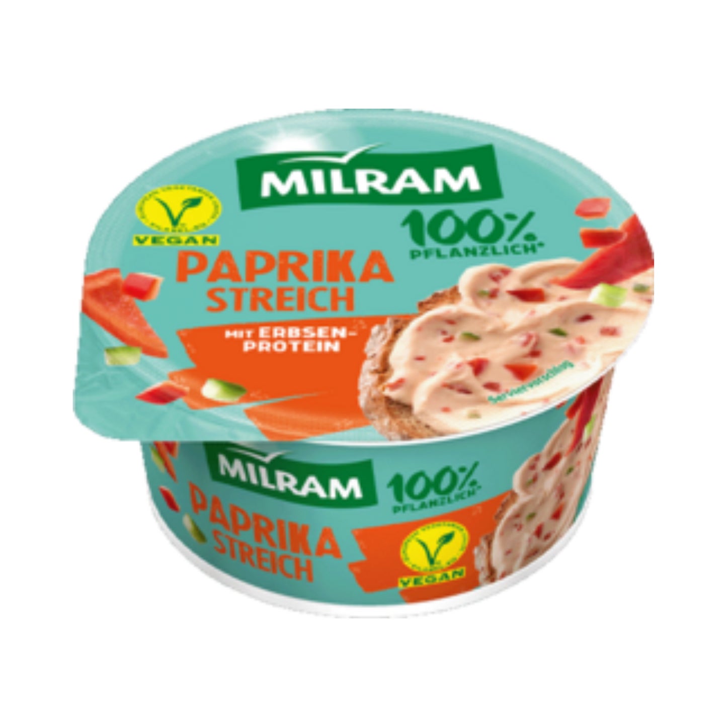 Milram Paprika Streich vegan 155g foodpipe Rostock [Lebensmittel-Lieferservice Rostock]