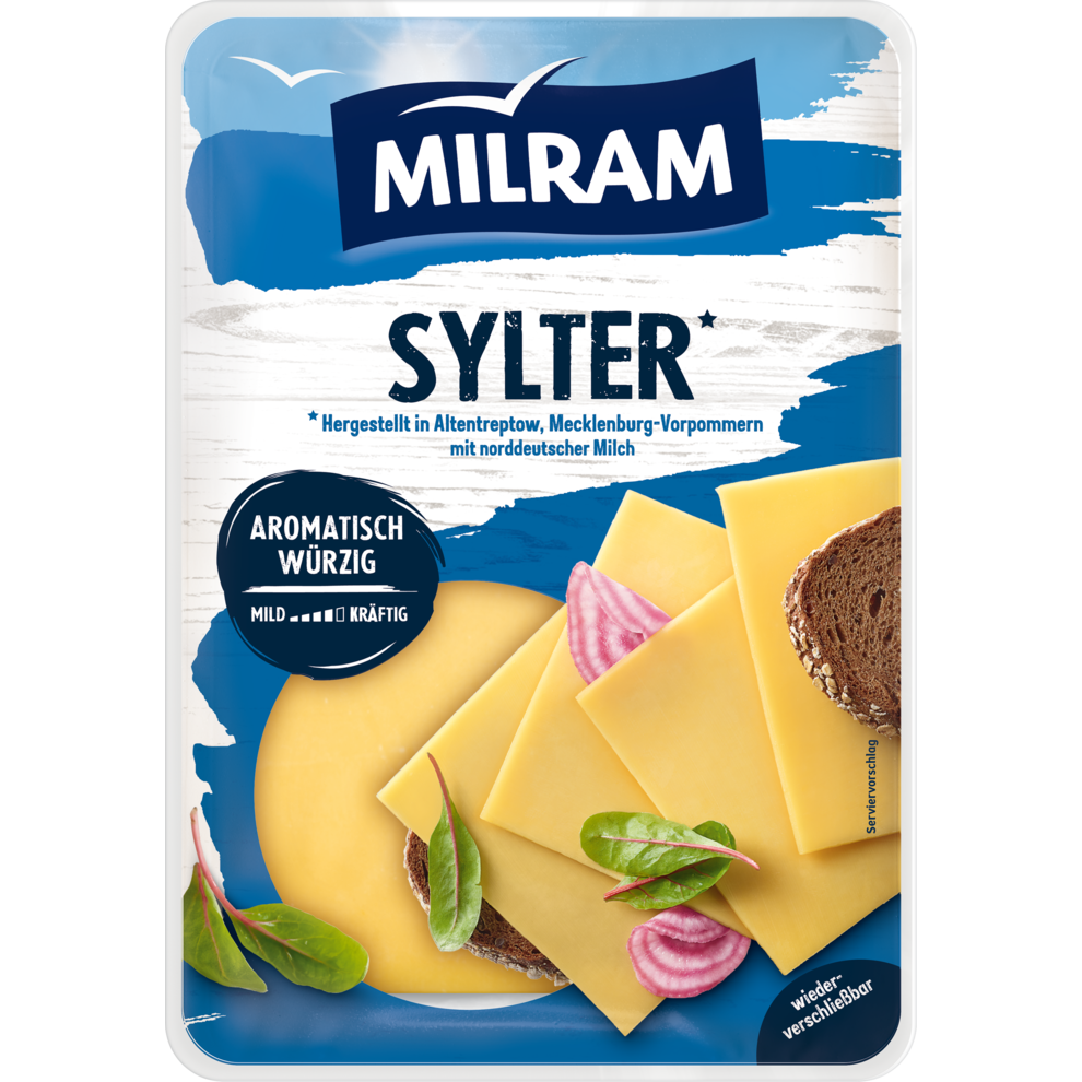 Milram Sylter Scheiben 48% Vollfettstufe 150g foodpipe [Lebensmittel-Lieferservice Rostock]