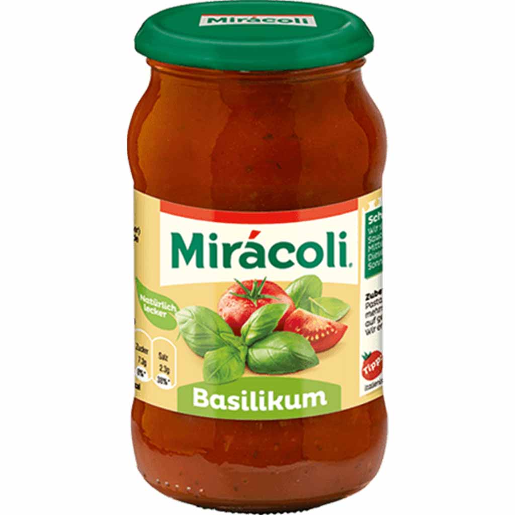 Miracoli Pasta Sauce Tomate Basilikum 400g foodpipe [Lebensmittel-Lieferservice Rostock]