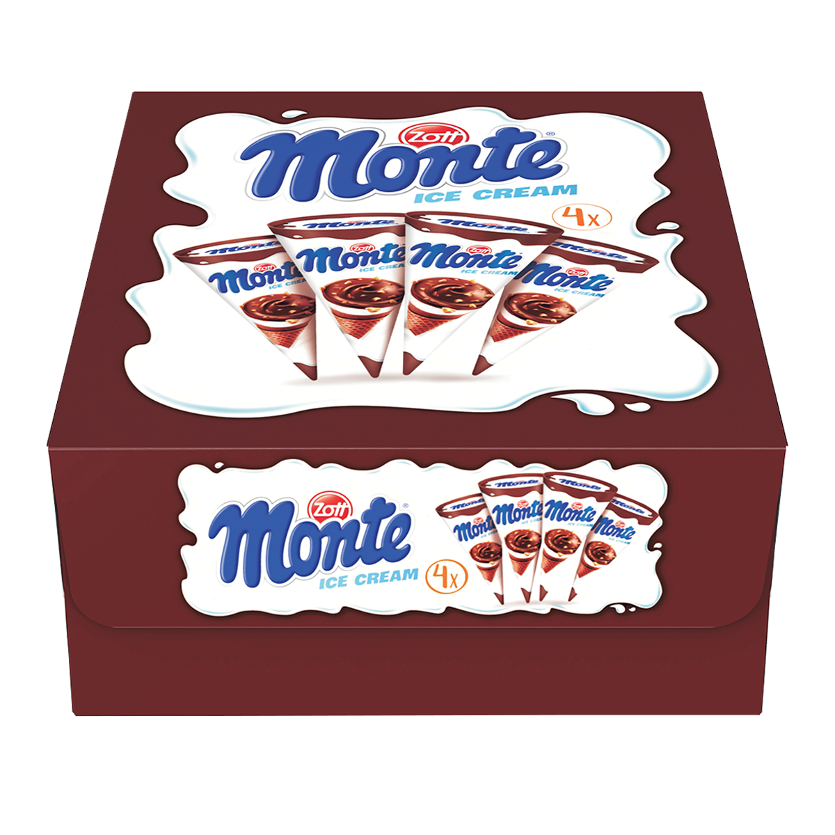 Zott Monte Milcheis Cone 4x120ml