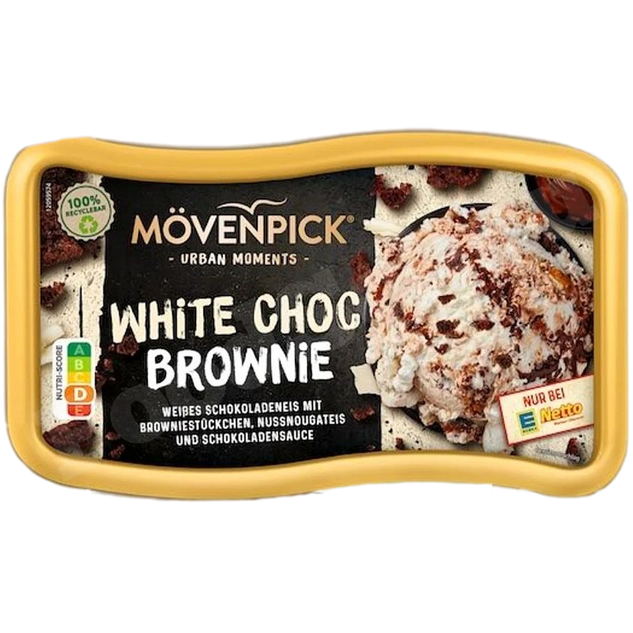 Mövenpick White Choc Brownie 800ml foodpipe [Lebensmittel-Lieferservice Rostock]