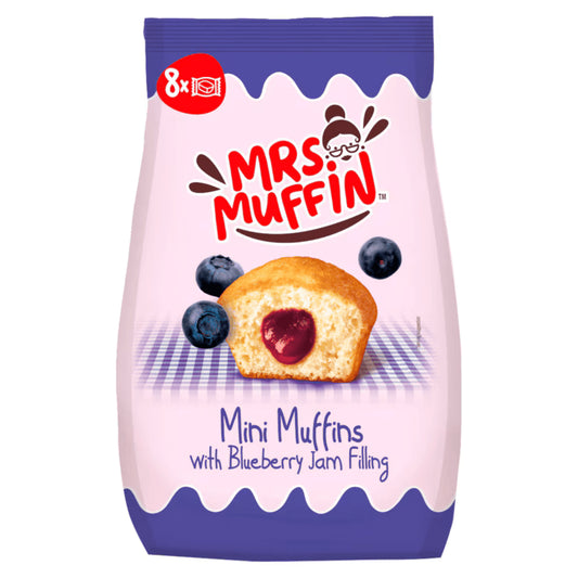 Mrs.Muffin Mini Muffins Blaubeermarmelade 8ST 200g foodpipe [Lebensmittel-Lieferservice Rostock]