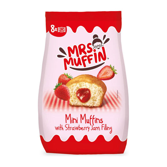 Mrs.Muffin Mini Muffins Erdbeerfüllung 8ST 200g foodpipe [Lebensmittel-Lieferservice Rostock]