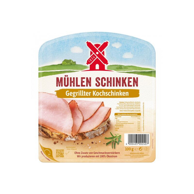 Mühlen Schinken gegrillter Kochschinken 100g foodpipe [Lebensmittel-Lieferservice Rostock]