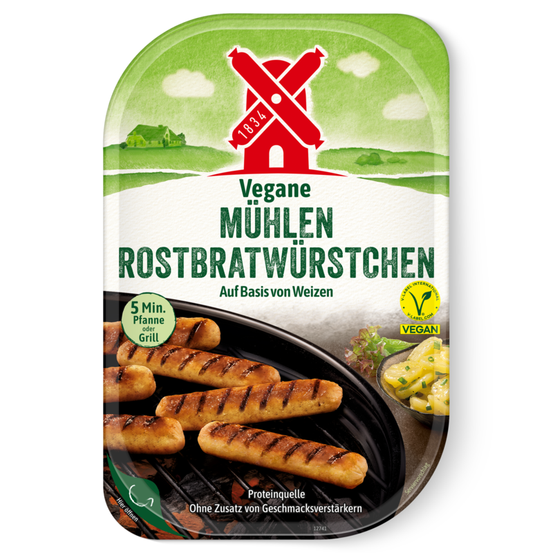 Mühlen Vegane Rostbratwürstchen 180g foodpipe [Lebensmittel-Lieferservice Rostock]