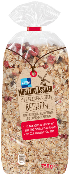 Mühlenklassiker Müsli mit Beeren 750g foodpipe [Lebensmittel-Lieferservice Rostock]