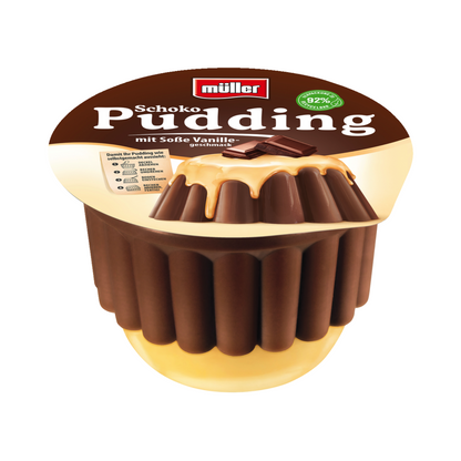 Müller Pudding Schoko+Vanille 450g foodpipe [Lebensmittel-Lieferservice Rostock]