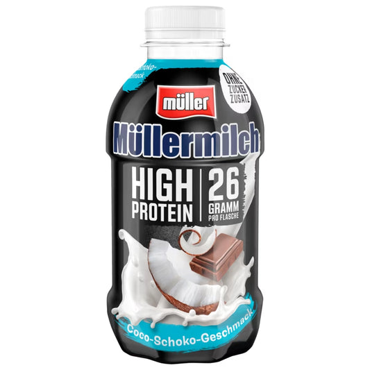 Müllermilch High Protein Coco Schoko 400ml DPG foodpipe [Lebensmittel-Lieferservice Rostock]