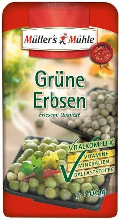Müllers Mühle Grüne Erbsen 500g foodpipe [Lebensmittel-Lieferservice Rostock]