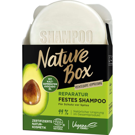 Nature Box Reparatur festes Shampoo Avocado-Öl 85g foodpipe [Lebensmittel-Lieferservice Rostock]