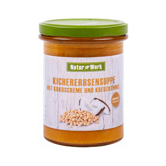 Naturwerk Kichererbsensuppe mit Kokos/Kreuzkuemmel 400g foodpipe [Lebensmittel-Lieferservice Rostock]