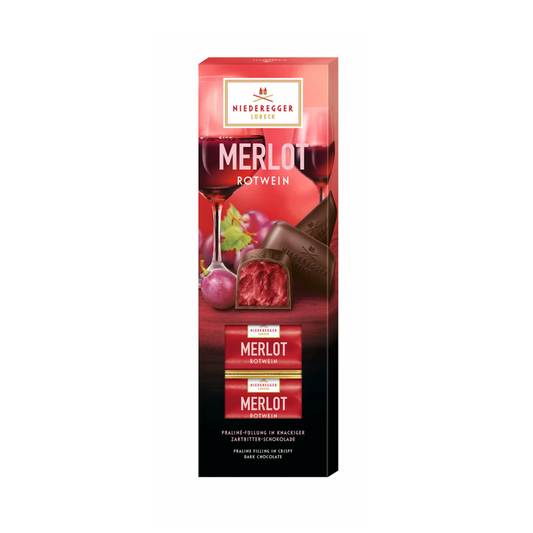 Niederegger Merlot Rotwein in Zartbitter-Schokolade 100g foodpipe [Lebensmittel-Lieferservice Rostock]