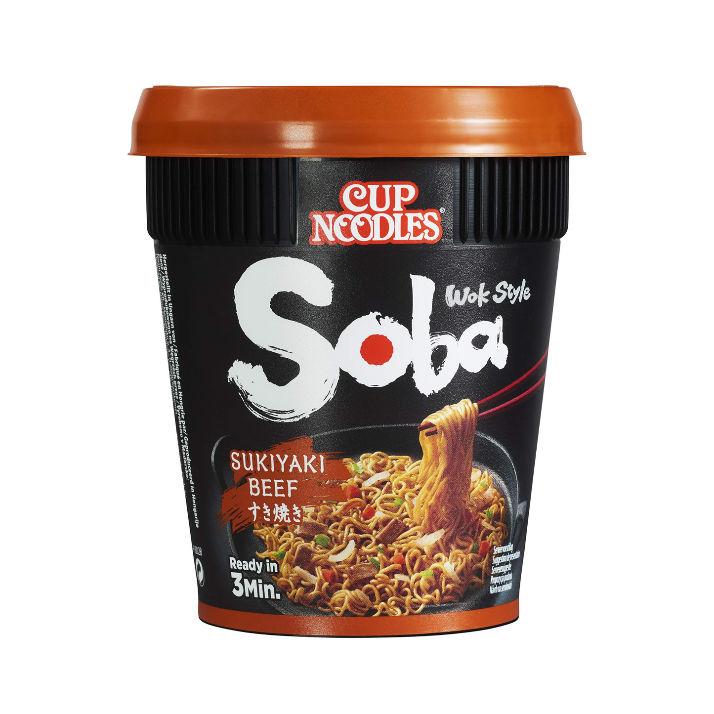 Nissin Soba Cup Sukiyaki Beef 89g foodpipe [Lebensmittel-Lieferservice Rostock]