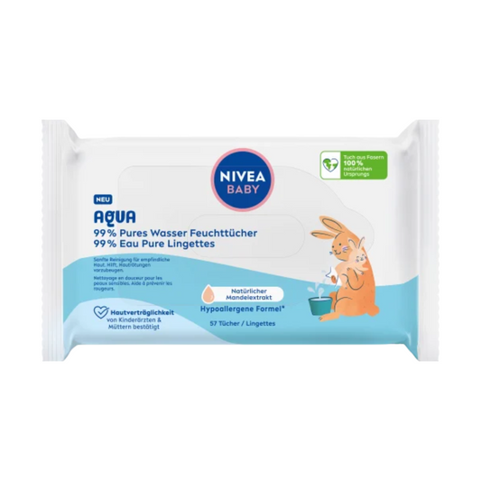 Nivea Baby Aqua Feuchttücher 57ST foodpipe [Lebensmittel-Lieferservice Rostock]