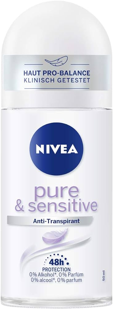 Nivea Deo Roll-On Pure&Sensitive Antitranspirant 50ml foodpipe [Lebensmittel-Lieferservice Rostock]