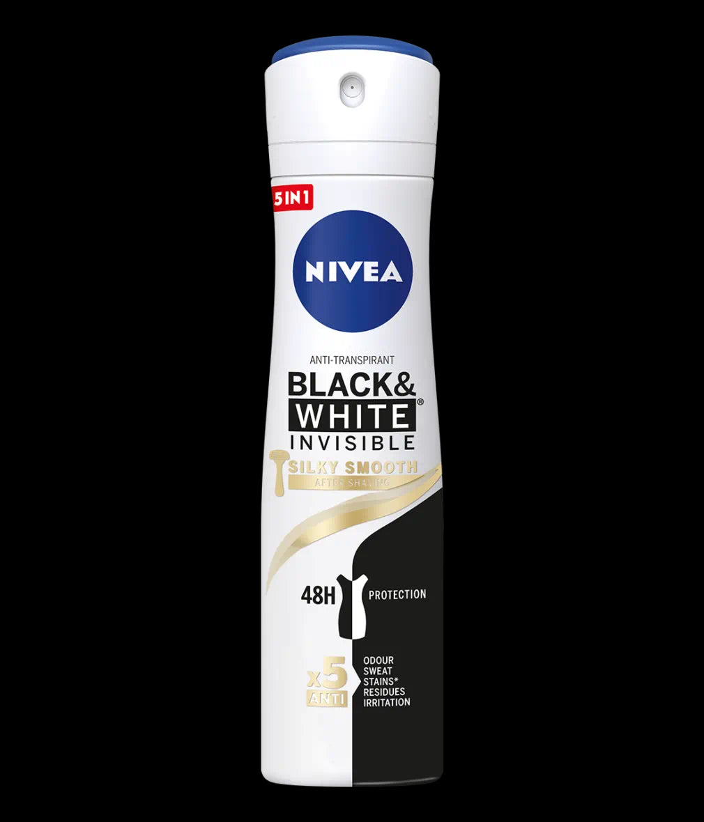 Nivea Deospray Invisible Black&White Clear Antitranspirant 150ml foodpipe [Lebensmittel-Lieferservice Rostock]