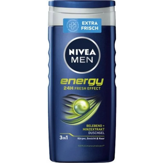 Nivea Men 3in1 Duschgel Energy 24H Fresh Effect 250ml foodpipe [Lebensmittel-Lieferservice Rostock]