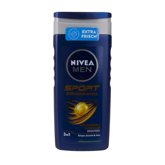Nivea Men 3in1 Duschgel Sport 24H Fresh Effect 250ml foodpipe [Lebensmittel-Lieferservice Rostock]