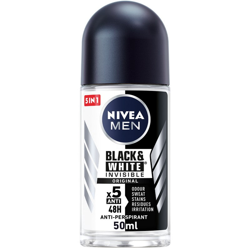 Nivea Men Deo Roll-On Black&White Invisible Original Antitranspirant 50ml foodpipe [Lebensmittel-Lieferservice Rostock]