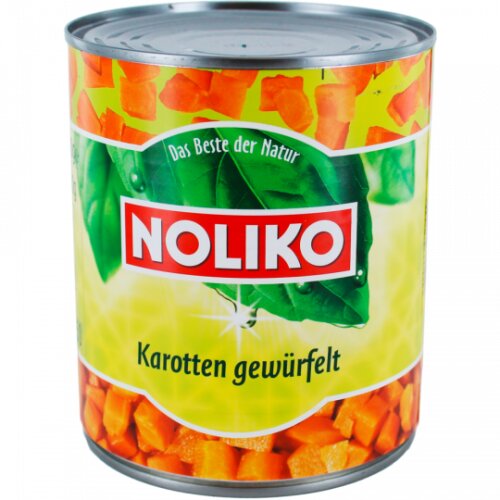 Noliko Karotten gewürfelt 800g foodpipe [Lebensmittel-Lieferservice Rostock]