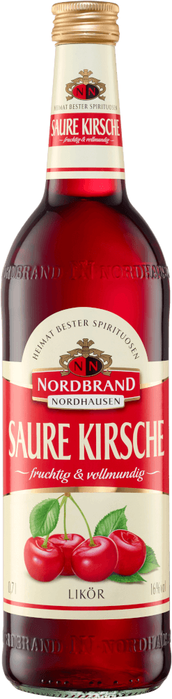 Nordbrand Nordhausen Saure Kirsche 16% 0,7l foodpipe [Lebensmittel-Lieferservice Rostock]