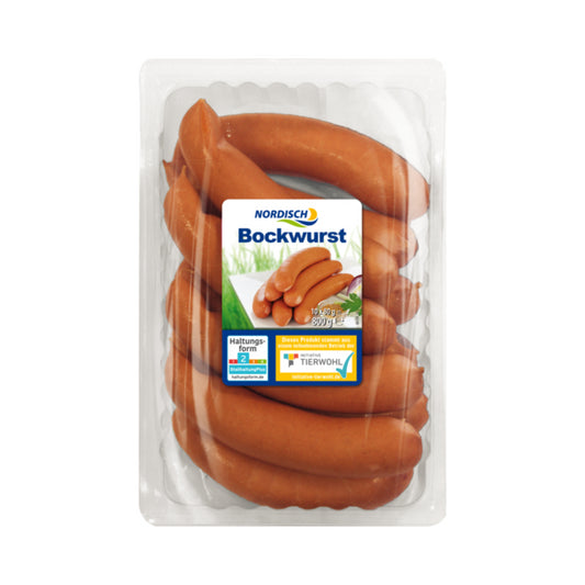 Nordisch Bockwurst 10x80g foodpipe [Lebensmittel-Lieferservice Rostock]