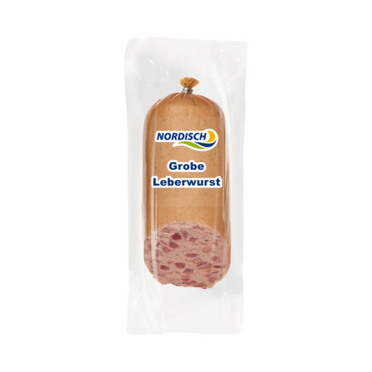 Nordisch Gutsleberwurst grob im Anschnitt 300g foodpipe [Lebensmittel-Lieferservice Rostock]