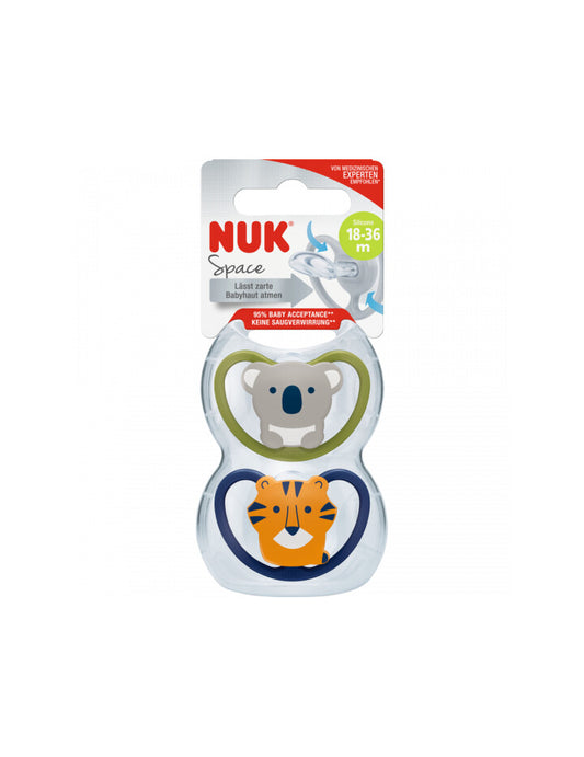 Nuk Beruhigungssauger Space Silikon Gr.3 2ST foodpipe [Lebensmittel-Lieferservice Rostock]