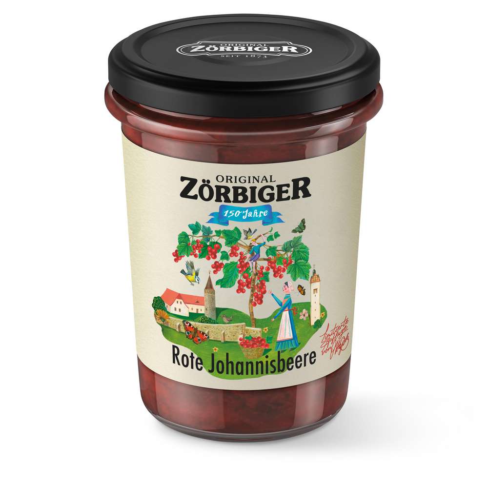 Original Zörbiger Rote Johannisbeere Fruchtaufstrich 255g foodpipe [Lebensmittel-Lieferservice Rostock]