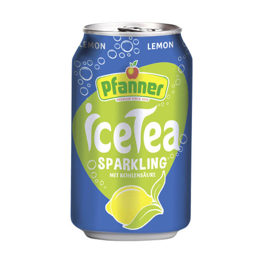 Pfanner Eistee Lemon Zero Sparkling 0,33l DPG foodpipe [Lebensmittel-Lieferservice Rostock]