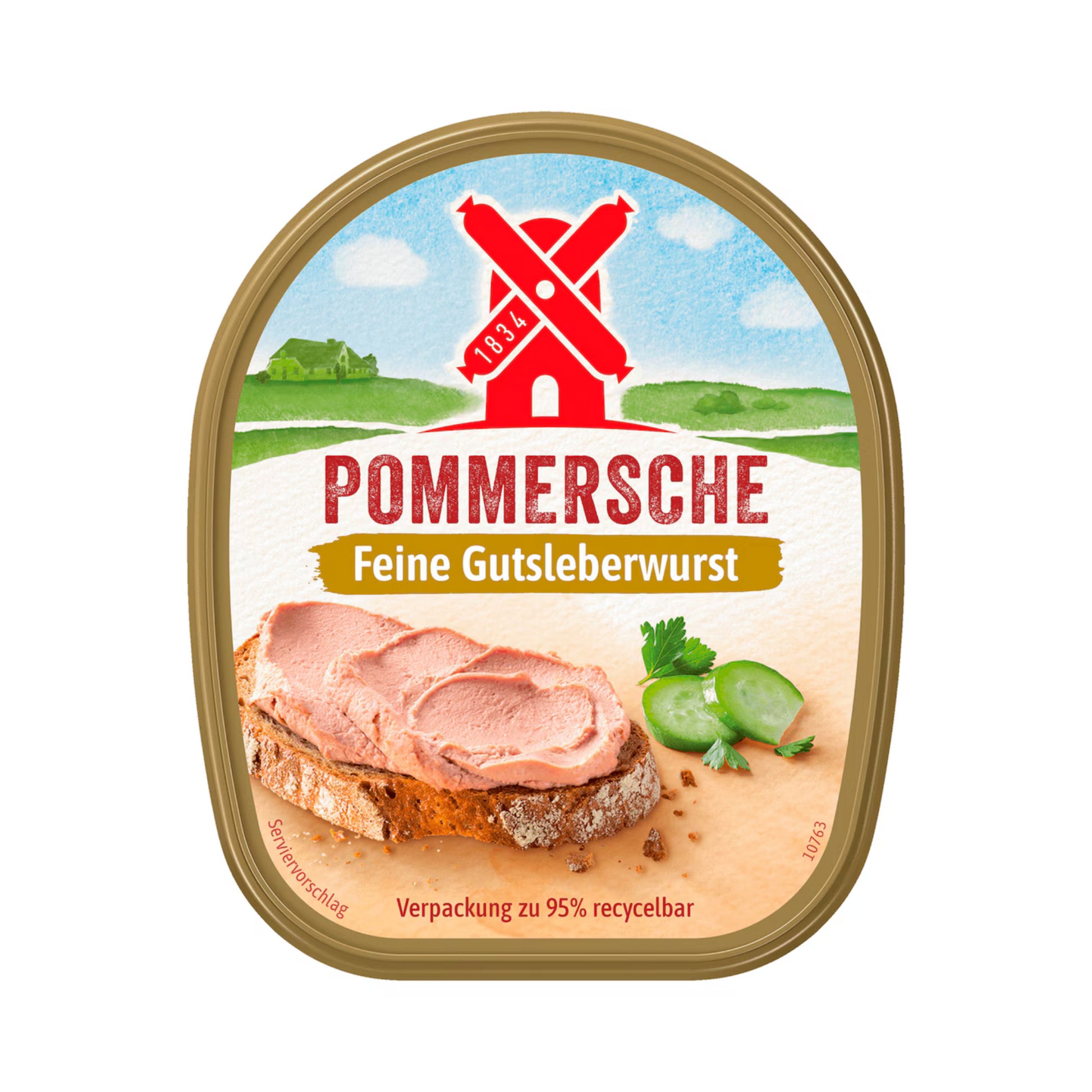 Pommersche Gutsleberwurst fein im Becher 125g foodpipe [Lebensmittel-Lieferservice Rostock]