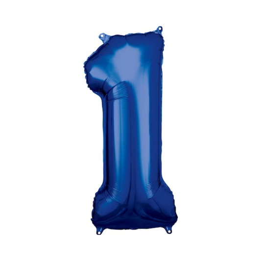 Amscan Folienballon medium blau Nr.1