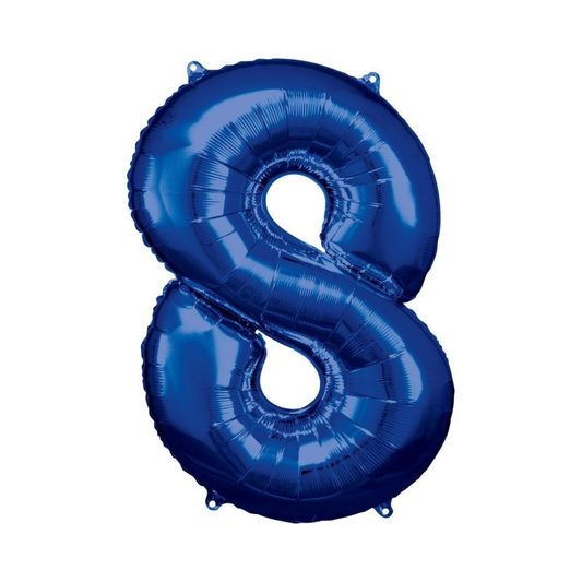 Amscan Folienballon medium blau Nr.8