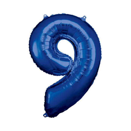Amscan Folienballon medium blau Nr.9