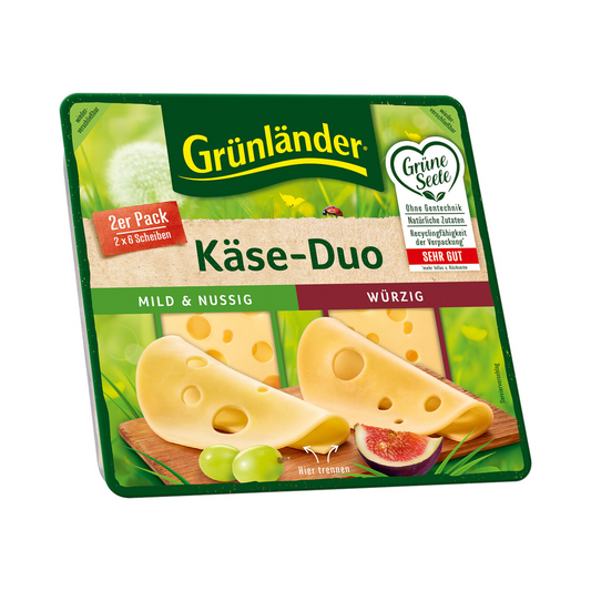 Grünländer Scheiben Duo 48% Vollfettstufe 120g