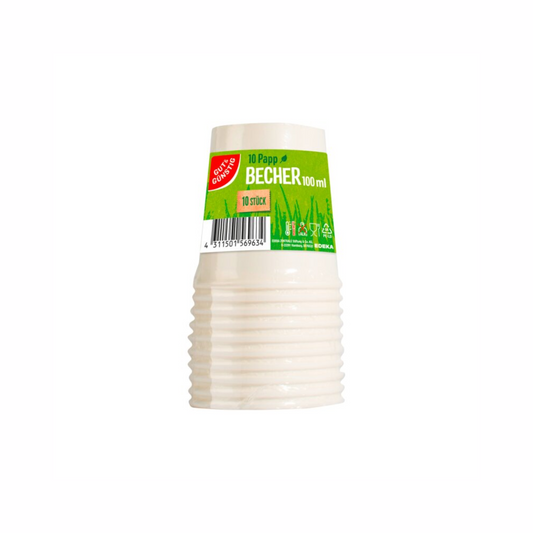 Gut & Günstig Pappbecher 0,1l / 10 Stk.
