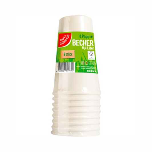 Gut & Günstig Becher 0,4l / 4 Stk.