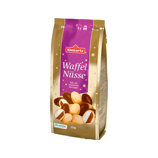 Kinkartz Waffelnüsse Zartbitter teilschokoliert 250g