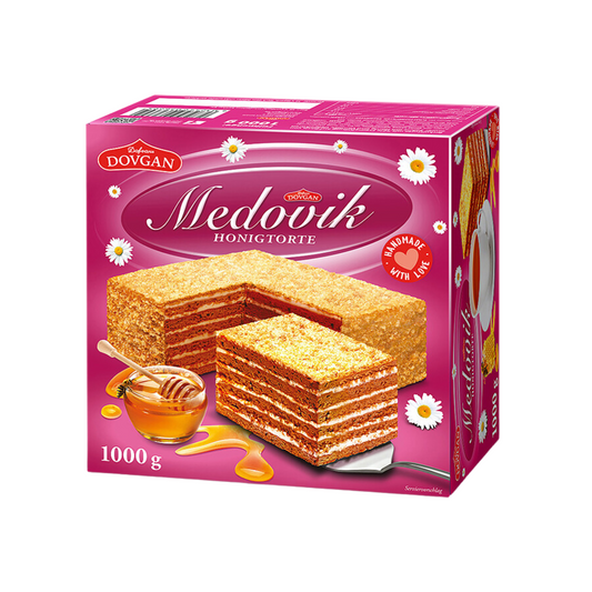 Dovgan Medovik Biskuittorte mit Creme und Honig 1kg