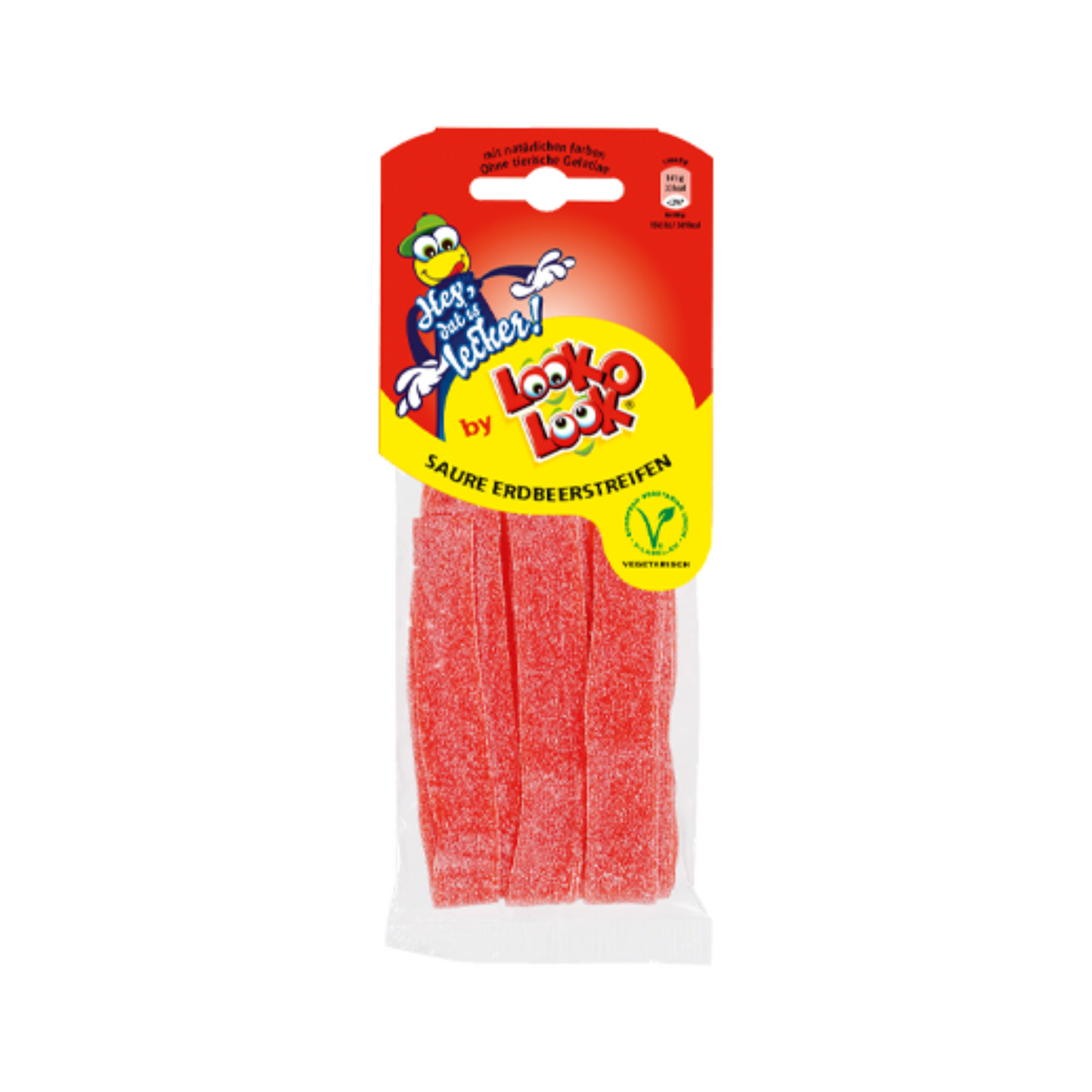 Hey Dat is lecker by Look-O-Look Saure Erdbeerstreifen 60g