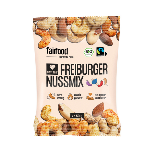 Bio Fairfood Freiburg Fairer Nussmix geröstet bunt gewürzt 50g
