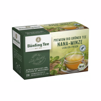 Bio Bünting Grüner Tee mit Nana Minze 20x1,75g