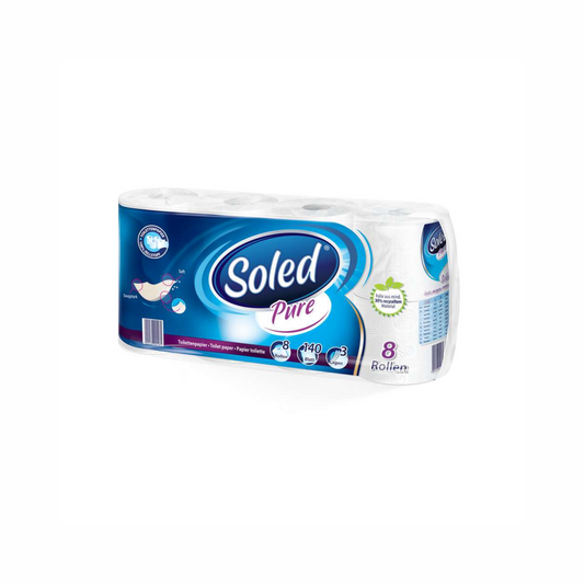 Soled Pure Toilettenpapier 3-lagig 8x140BL