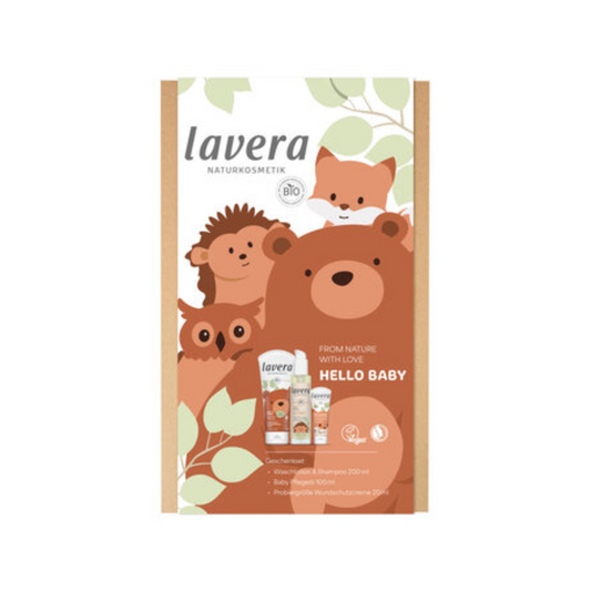 Lavera Geschenkset Baby Wundschutzcreme 20ml,Waschlotion 200ml,Pflegeöl 100ml 3-teilig GP