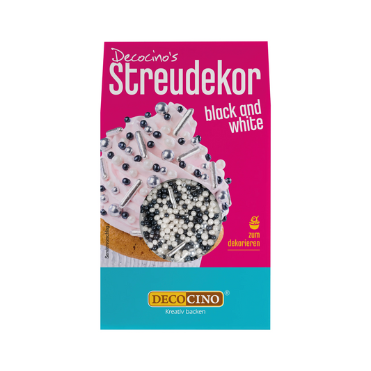 Decocino Streudekor Black and white 40g