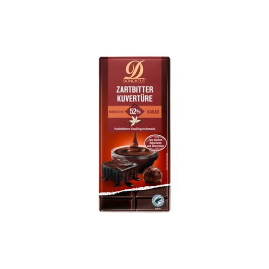 Donckels Kuvertüre Zartbitter 52% 200g